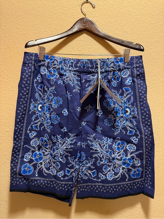 Other - New Gucci Logo Floral Shorts Navy White Size IT 52 / US L 34 - 38 Waist